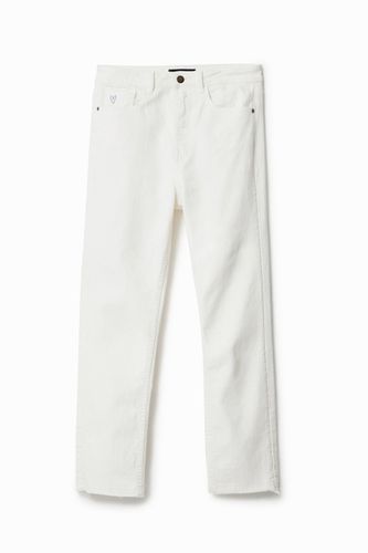 Straight cropped jeans - WHITE - 34 - Desigual - Modalova