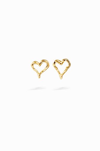 Zalio gold-plated heart earrings - - U - Desigual - Modalova