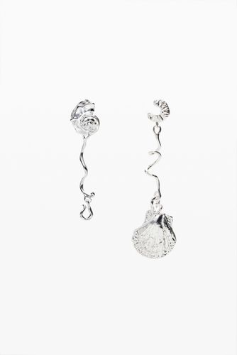 Irregular silver shell earrings Zalio - U - Desigual - Modalova