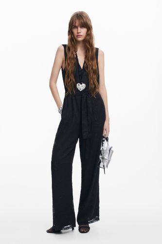 Shiny jumpsuit with belt - XS - Desigual - Modalova