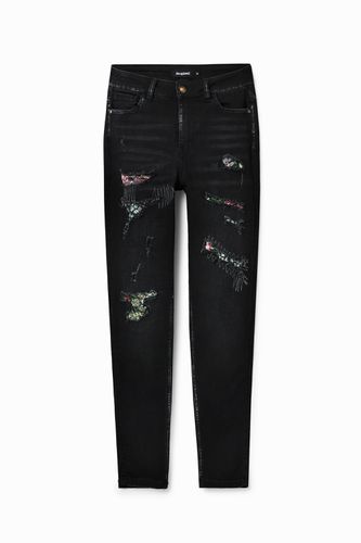 Ripped skinny jeans - BLACK - 34 - Desigual - Modalova