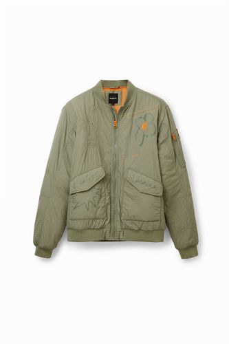 Chaqueta bomber flor - GREEN - L - Desigual - Modalova