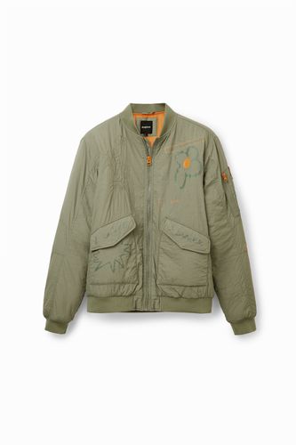 Flower bomber jacket - GREEN - L - Desigual - Modalova