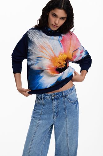 Sudadera gran flor - RED - XS - Desigual - Modalova