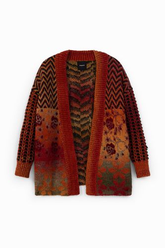 Boho knit jacket - RED - M - Desigual - Modalova