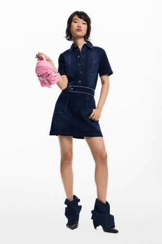Robe en jean courte avec ceinture - Desigual - Modalova
