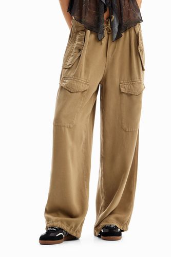 Wide-leg cargo trousers - GREEN - L - Desigual - Modalova