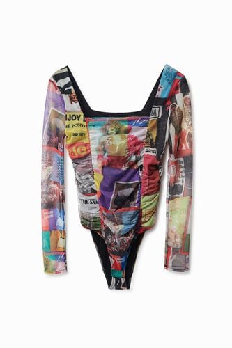 Retro patchwork bodysuit - - M - Desigual - Modalova