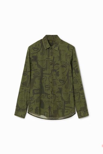 Camisa caras acid wash - GREEN - XL - Desigual - Modalova
