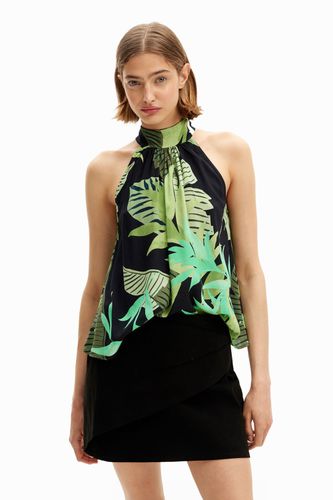 Tropical leaves blouse - BLACK - XL - Desigual - Modalova