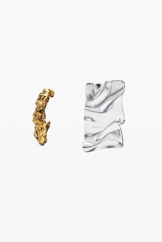Asymmetric earrings gold and silver plated Zalio - U - Desigual - Modalova