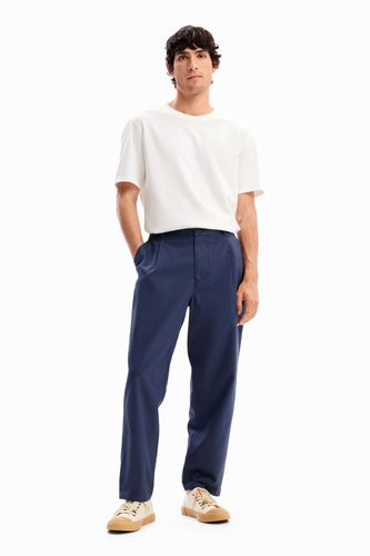 Tapered chino trousers - BLUE - 32 - Desigual - Modalova