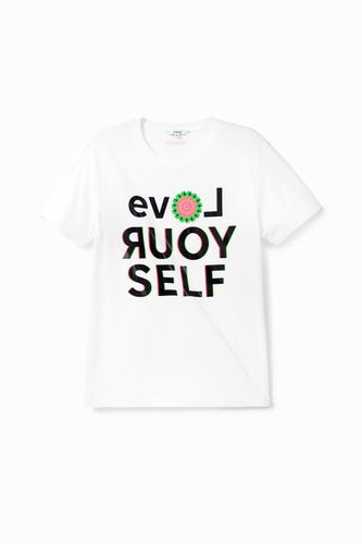 Camiseta LOVE YOURSELF - WHITE - XS - Desigual - Modalova
