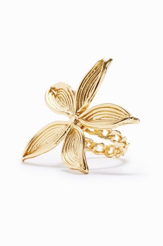 Zalio gold-plated flower ring - - S - Desigual - Modalova