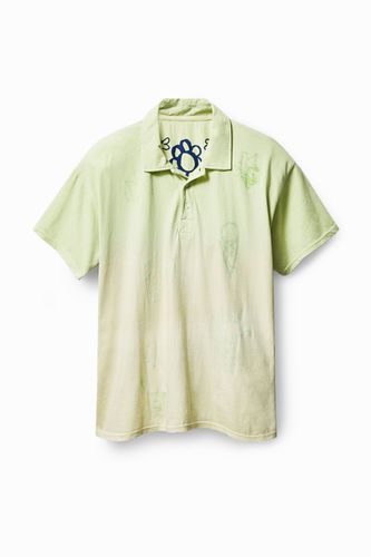 Short-sleeve arty print polo shirt - - M - Desigual - Modalova