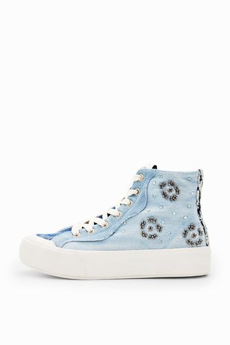 Sneakers caña alta denim - Desigual - Modalova