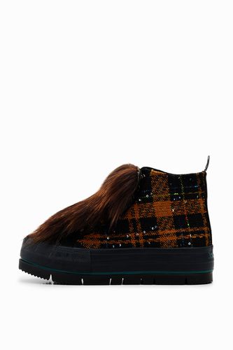 Fur platform high-top sneakers - - 36 - Desigual - Modalova