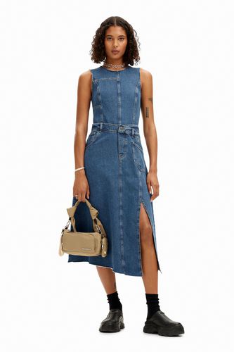 Vestido denim sin mangas y cintura ajustable - L - Desigual - Modalova