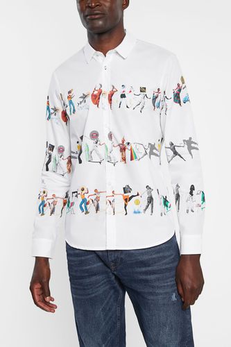 Arty Slim Shirt - WHITE - L - Desigual - Modalova