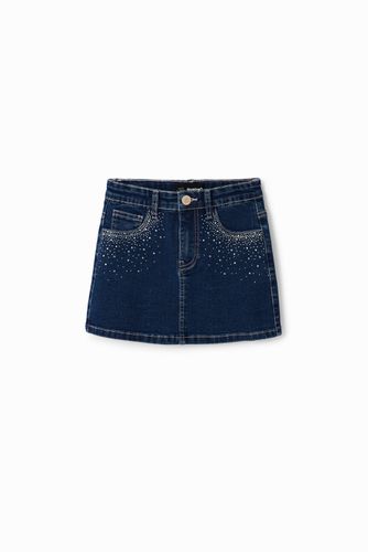 Minifalda vaquera strass - Desigual - Modalova