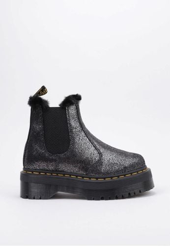 Quad FL DM Black/Silver Distressed Metallic 36 - DR. MARTENS - Modalova