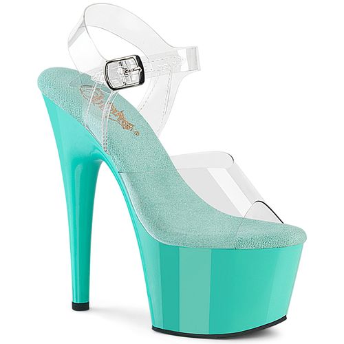 Sandale transparente plateforme turquoise - Pointure : 46 - Pleaser - Modalova