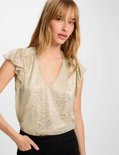 T-shirt sans manches col v - Morgan - Modalova