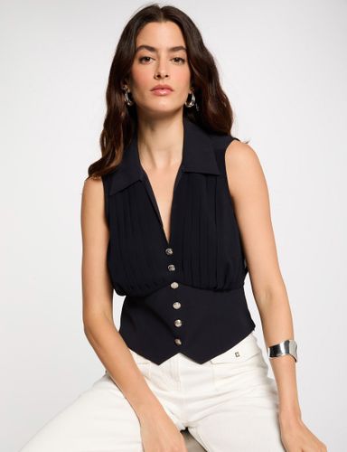 Top plissé sans manches - Morgan - Modalova