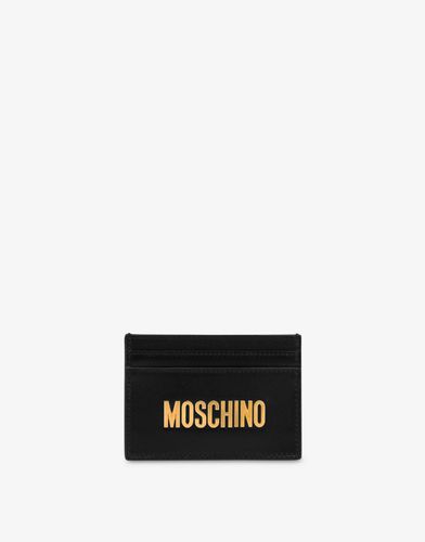 Tarjetero Metallic Logo - Moschino - Modalova