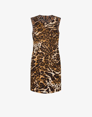Leopard Print Lightweight Cady Dress - Boutique Moschino - Modalova