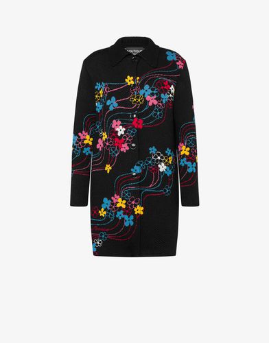 Floating Flowers Knitted Coat - Boutique Moschino - Modalova