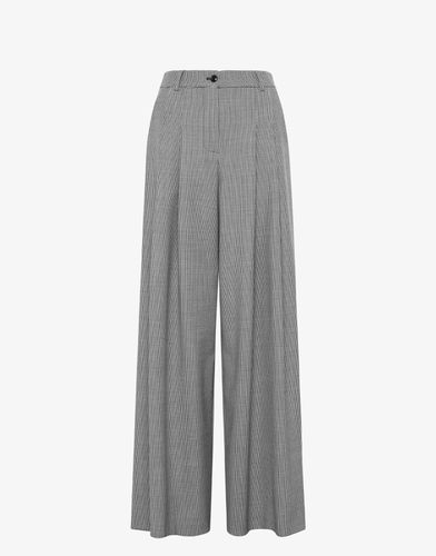 Wide Hounds-tooth Trousers - Boutique Moschino - Modalova