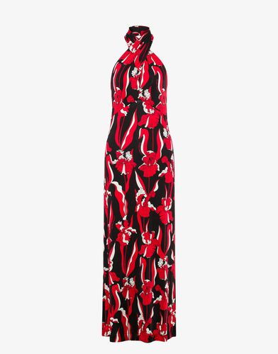Iris Print Viscose Jersey Long Dress - Boutique Moschino - Modalova