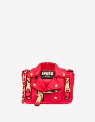 MOSCHINO COUTURE: Biker leather wallet bag - Black | Moschino Couture mini  bag 81018002 online at GIGLIO.COM