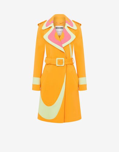 Waves Cady Trench Coat - Moschino - Modalova