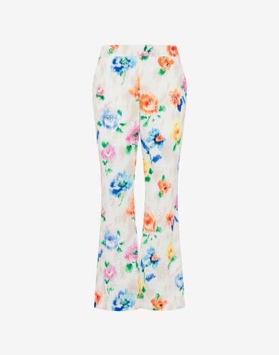Flower Chiné Broderie Anglaise Trousers - Boutique Moschino - Modalova