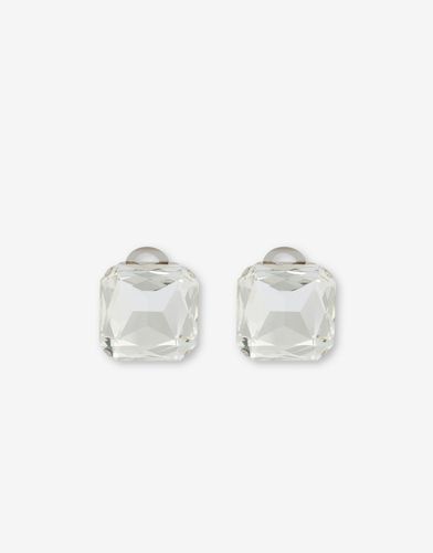 Clip-on Earrings With Jewel Stone - Moschino - Modalova