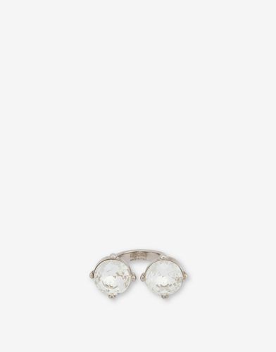 Ring With Jewel Stones - Moschino - Modalova