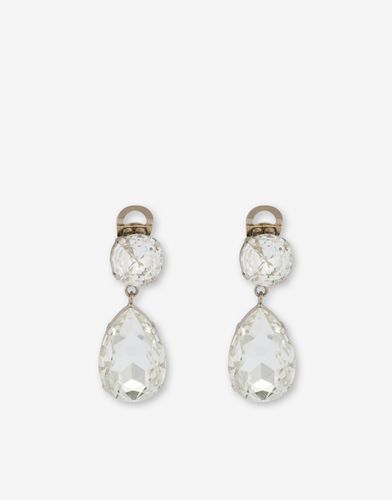 Drop Earrings With Jewel Stones - Moschino - Modalova