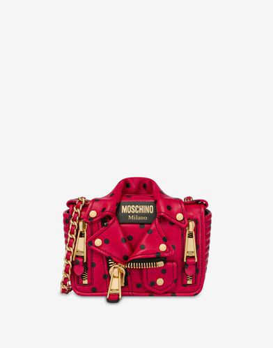 Bolso Biker Allover Polka Dots - Moschino - Modalova