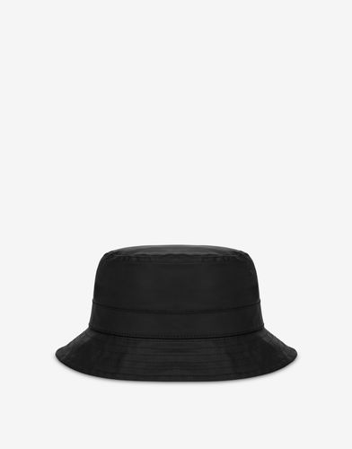 Cappello Bucket In Tela Effetto Cerato - Moschino - Modalova