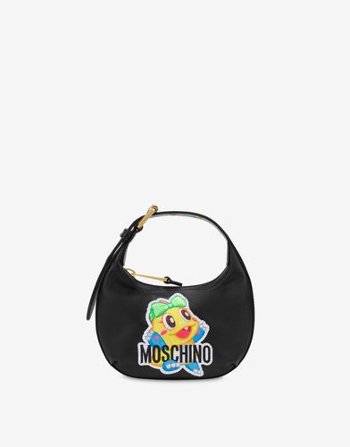 Mini Hobo Bag In Vitello Bubble Booble - Moschino - Modalova
