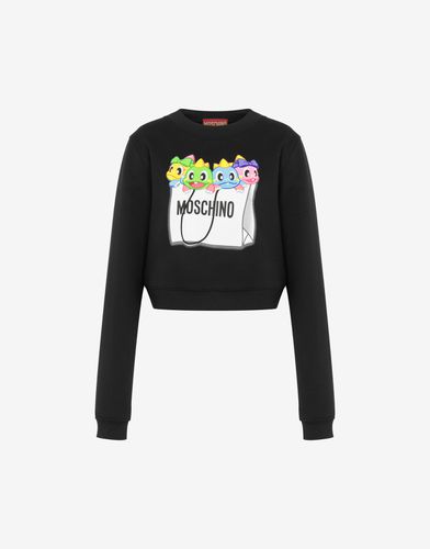 Bubble Booble Cropped Sweatshirt - Moschino - Modalova