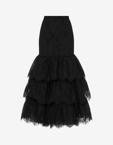 Lace Skirt With Ruffles - Moschino - Modalova