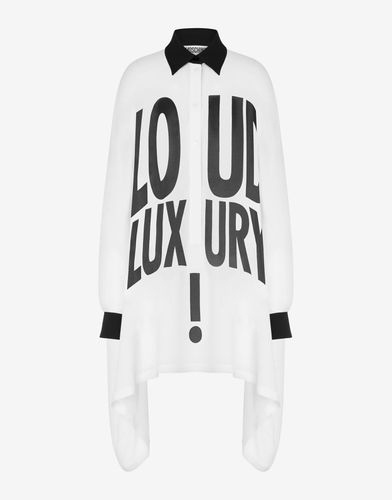 Camicia In Charmeuse Loud Luxury! - Moschino - Modalova