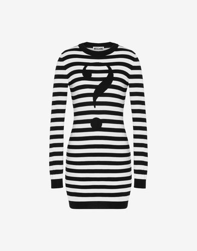 House Symbols !? Striped Knit Dress - Moschino - Modalova