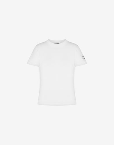 T-shirt Aus Baumwoll-interlock - Moschino - Modalova