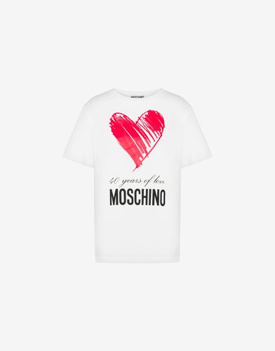 T-shirt Aus Jersey 40 Years Of Love - Moschino - Modalova