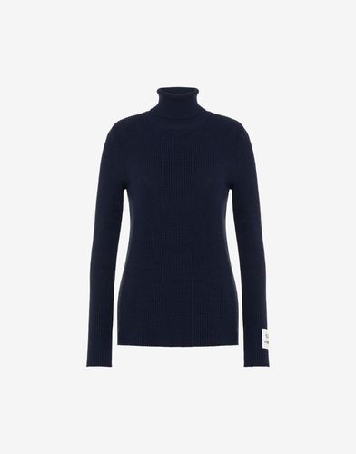 Cotton Turtle-neck Sweater - Moschino - Modalova