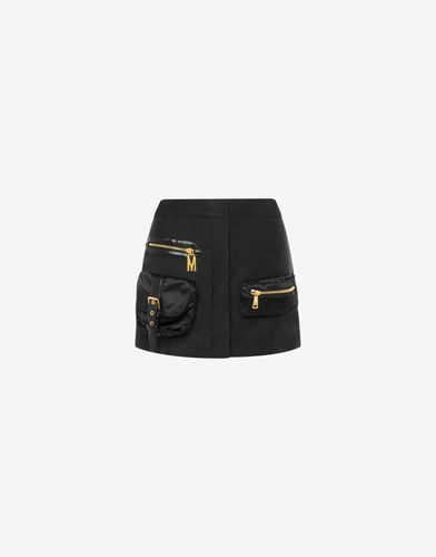 Nylon Bags Heavy Satin Miniskirt - Moschino - Modalova